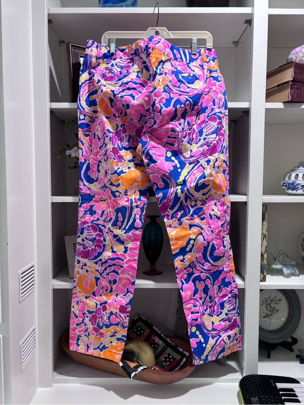 Lilly Pulitzer Callahan Chino pants "Brilliant Catch and Release" print 16 - Picture 4 of 5